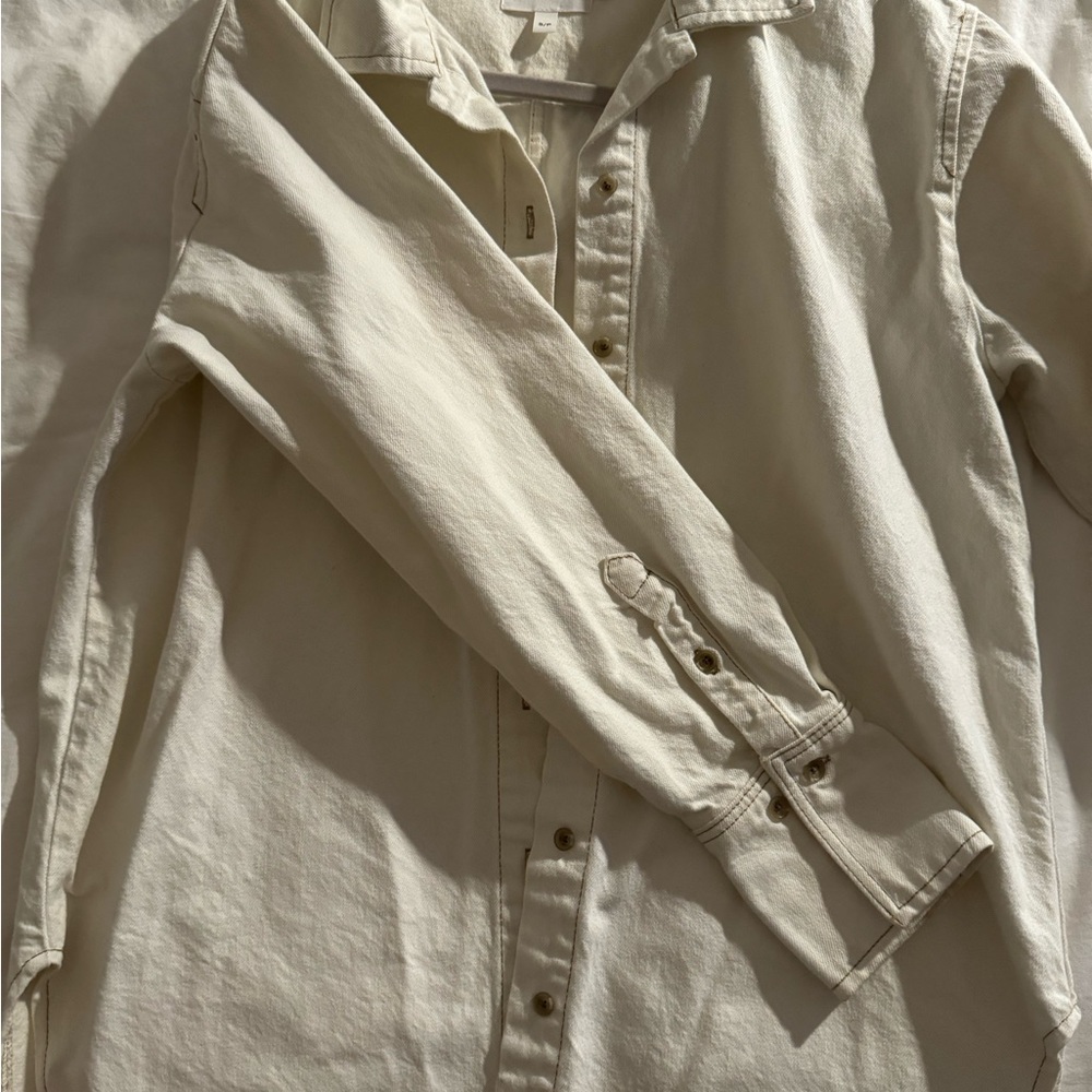 Frame White Denim Button Down - image 3
